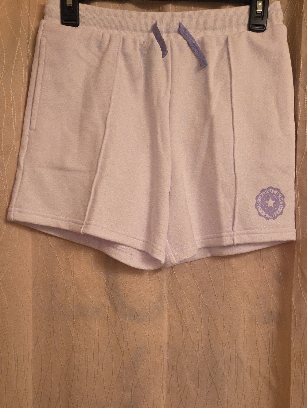 Converse Lavender Drawstring Athletic Shorts
